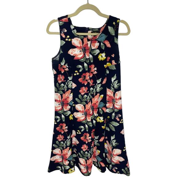ILE New York Floral Swing Dress Womens size 8 - Picture 1 of 6